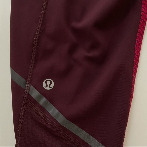 ❤️ LULULEMON 4 Red Cropped Leggings B11 - Picture 8 of 8